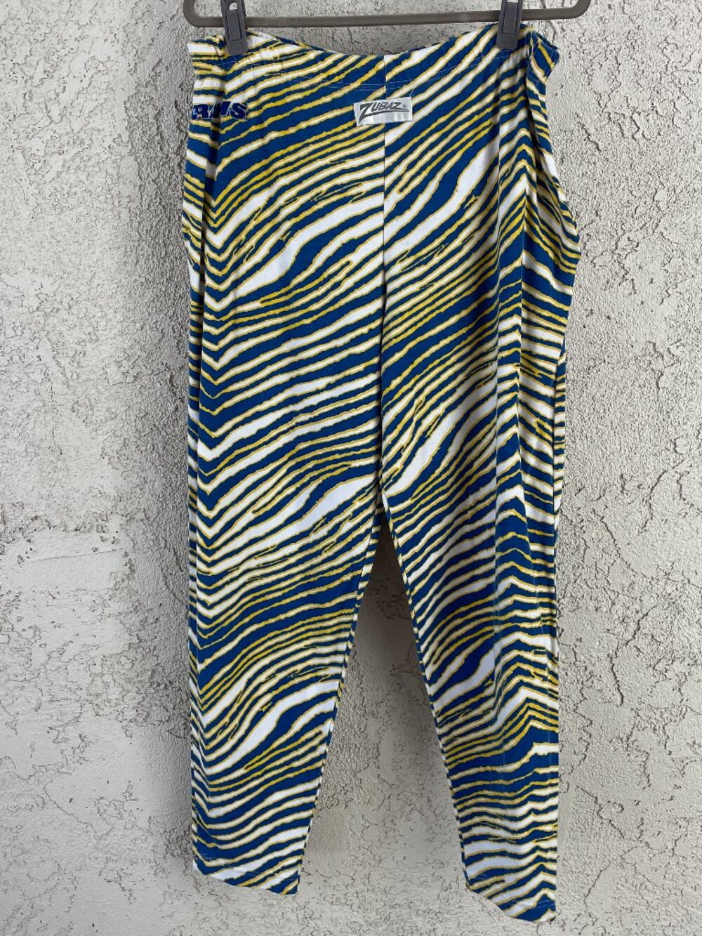 Vintage Los Angeles Rams Sweatpants Unisex NFL Blue Yellow Zebra Zubaz Med
